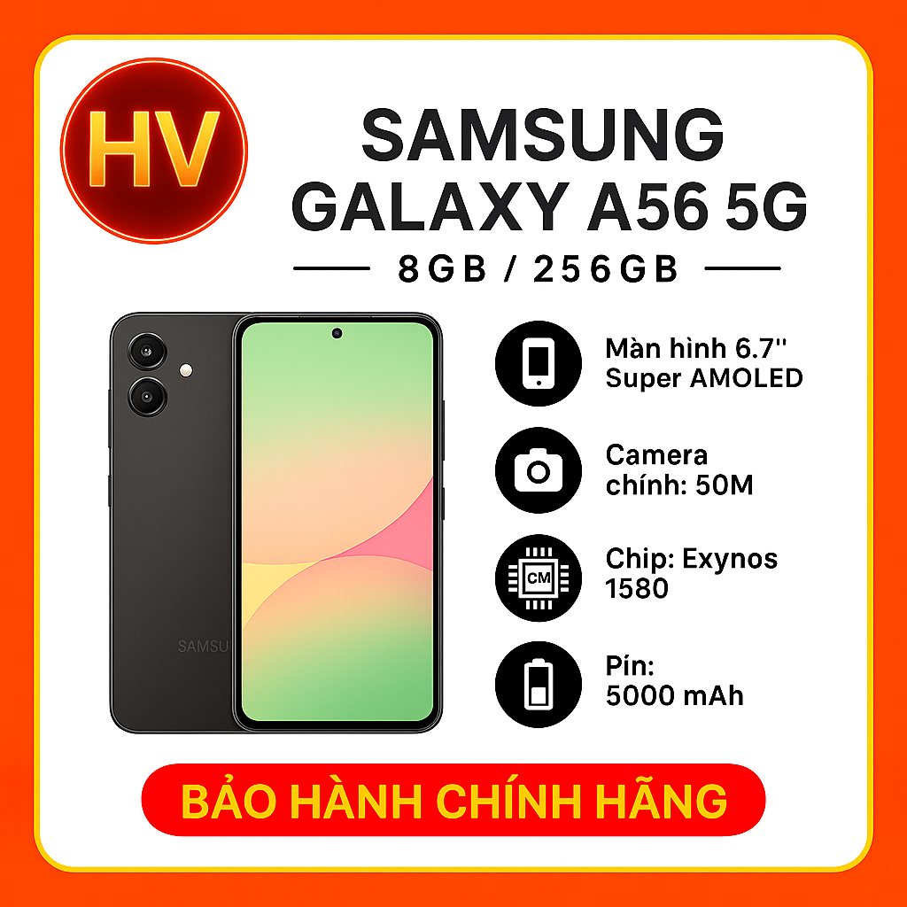 Điện thoại Samsung Galaxy A56 5G 8GB/256GB - Hàng Chính Hãng