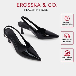   EROSSKA  - Giày cao gót nữ mũi nhọn trơn kiểu dáng đơn giản màu đen 8cm - EH055 
