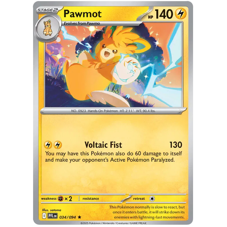 PFL - Pokemon TCG - 034/094 - Pawmot - Holo Rare