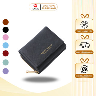 Ví Nữ Mini Cầm Tay PERFECT FOR YOU Dáng Ngắn Nhiều Ngăn Da Xước Cao Cấp Cực Đẹp PFY04 - Tukado