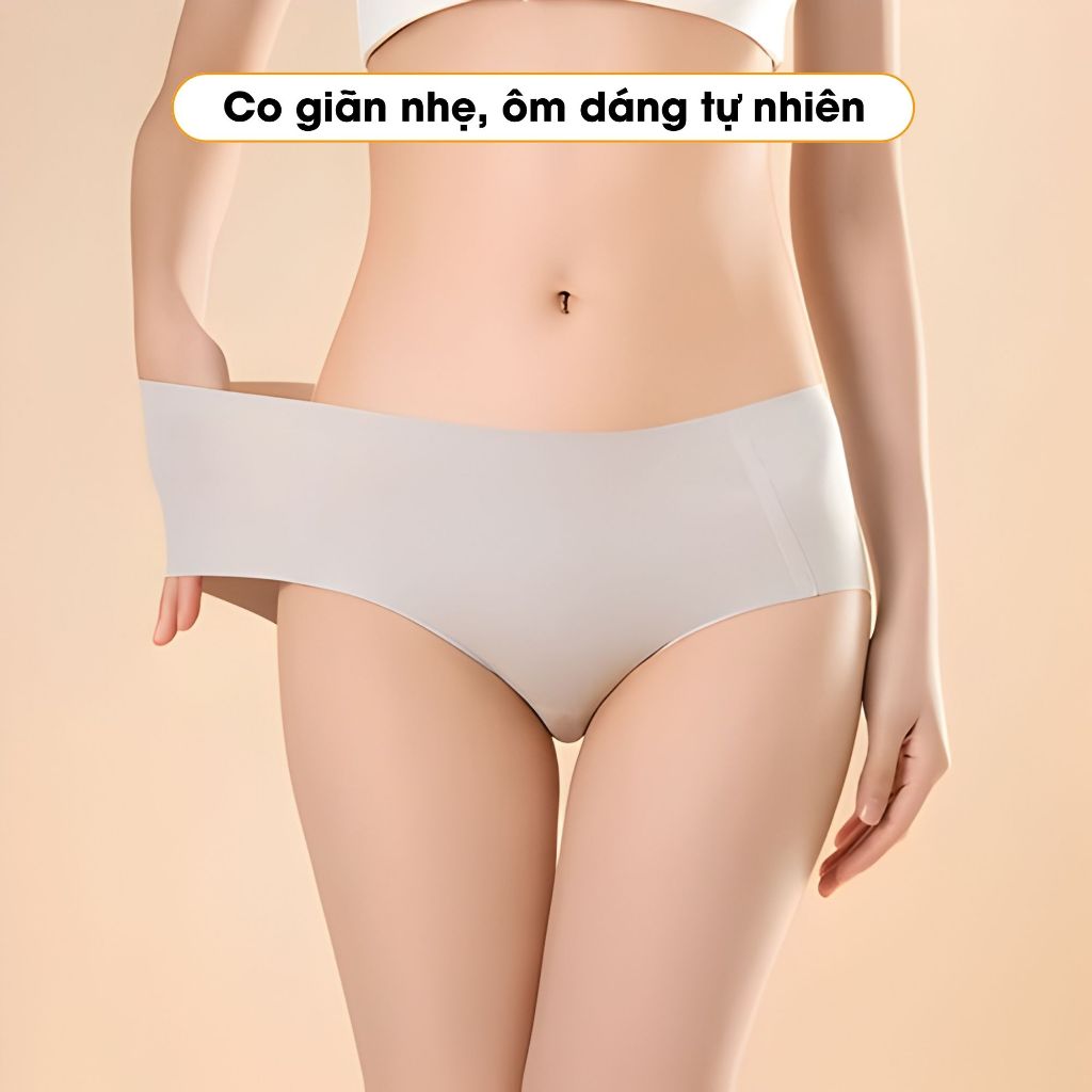 Quần lót nữ - Quần lót su thun lạnh cao cấp đáy dán không lộ viền VALICA L840