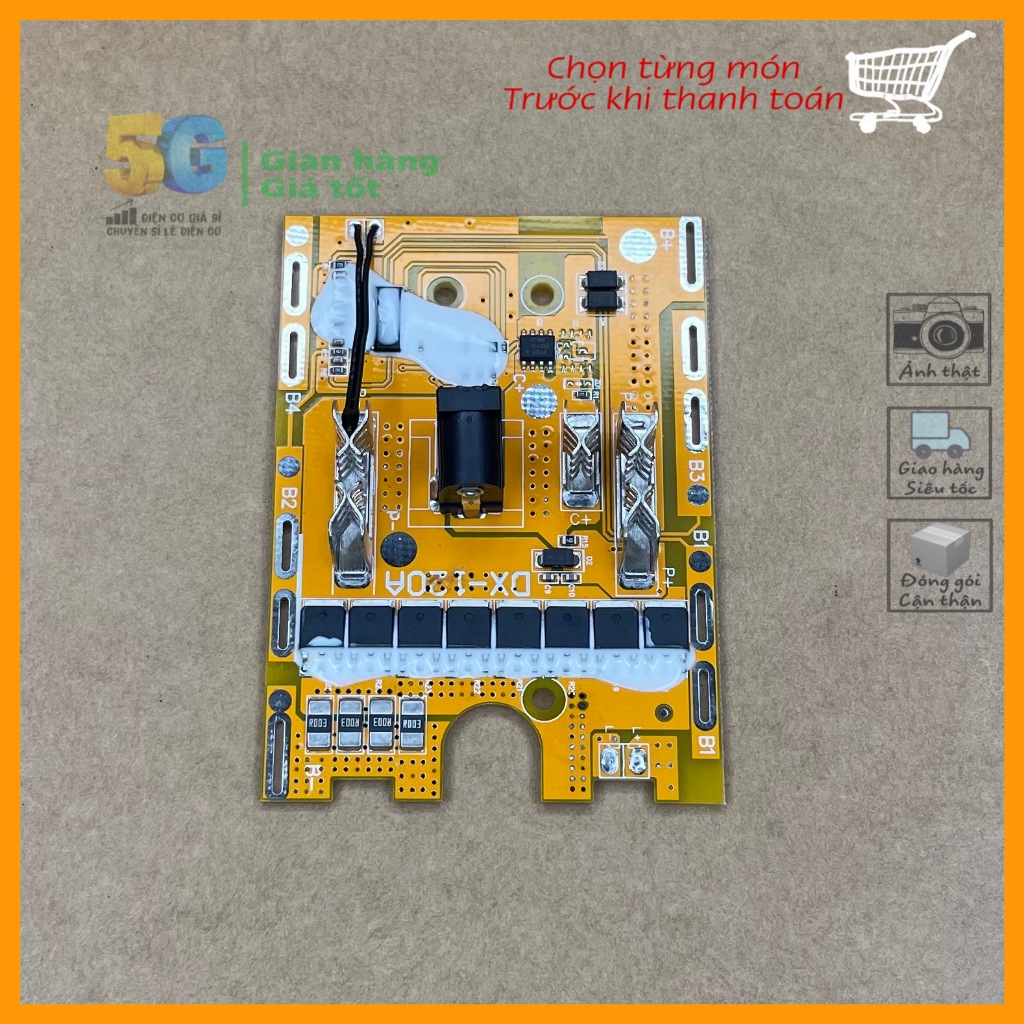 Mạch Pin Xịn (8 mosfet) Chân Ghim Phổ Thông Makita, Mạch 21v - 5s1p, 5s2p, 5s3p, 5s4p Dùng Chung