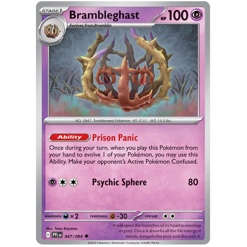 Pokemon TCG - Brambleghast - Uncommon - 047/094 - PFL