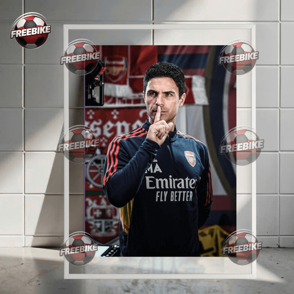 POSTER MIKEL ARTETA KHUNG BẰNG KÍNH PHA LÊ CAO CẤP