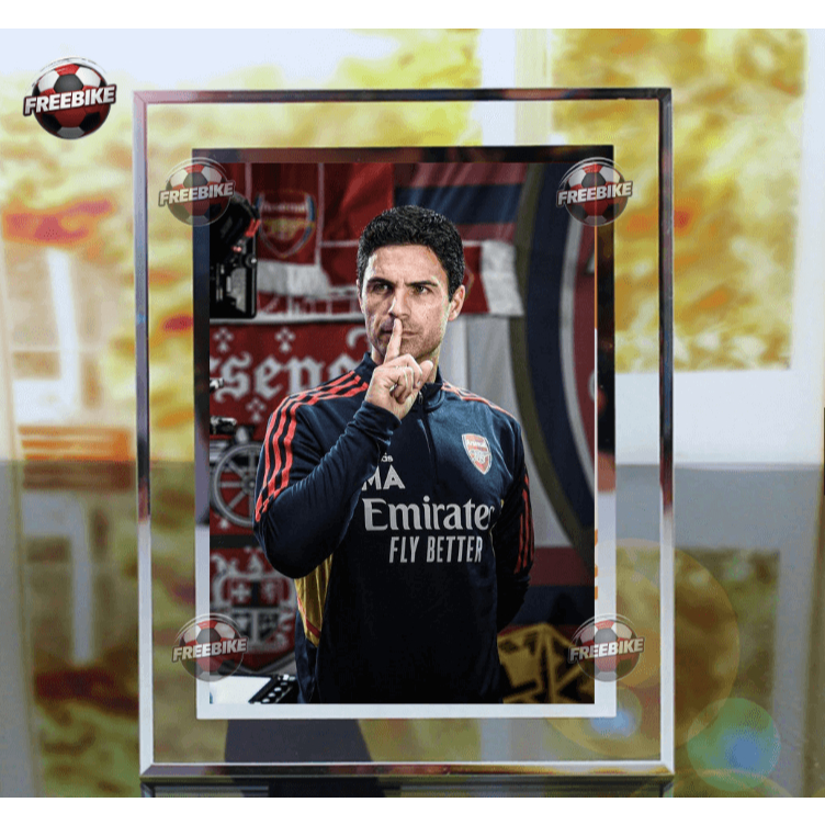 KHUNG POSTER MIKEL ARTETA BẰNG KÍNH PHA LÊ CAO CẤP