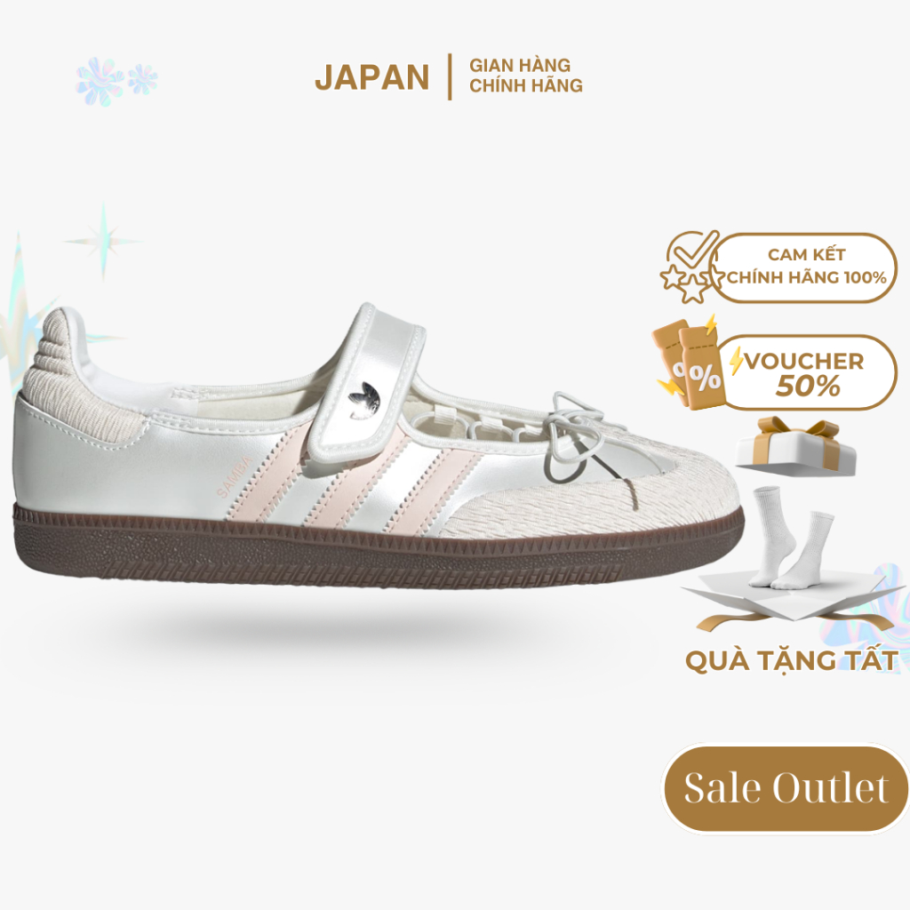 [ Hàng Chính Hãng ] Giày Adidas_Samba Jane Cloud White Pink Nữ Full Box
