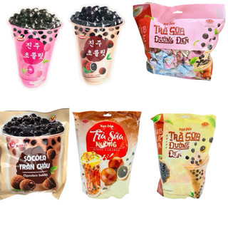  Kẹo Trà Sữa Trân Châu Đường Đen  Ô Long  Sữa Dâu 800g THAICOFC Fucuco Kico 