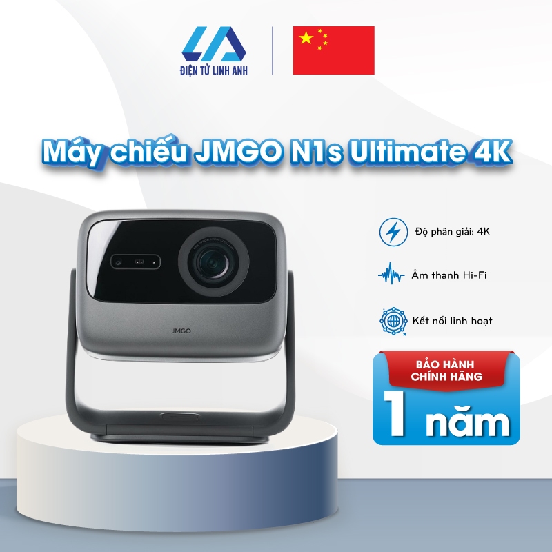 Máy chiếu JMGO N1s Ultimate 4K (laser 3 màu, 3500 Ansi Lumens) - Hàng Chính Hãng, Linh Anh Audio