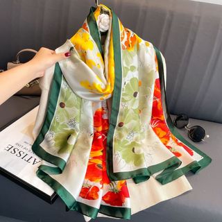 Khăn choàng lụa dài màu sắc 90x180cm thy thy store