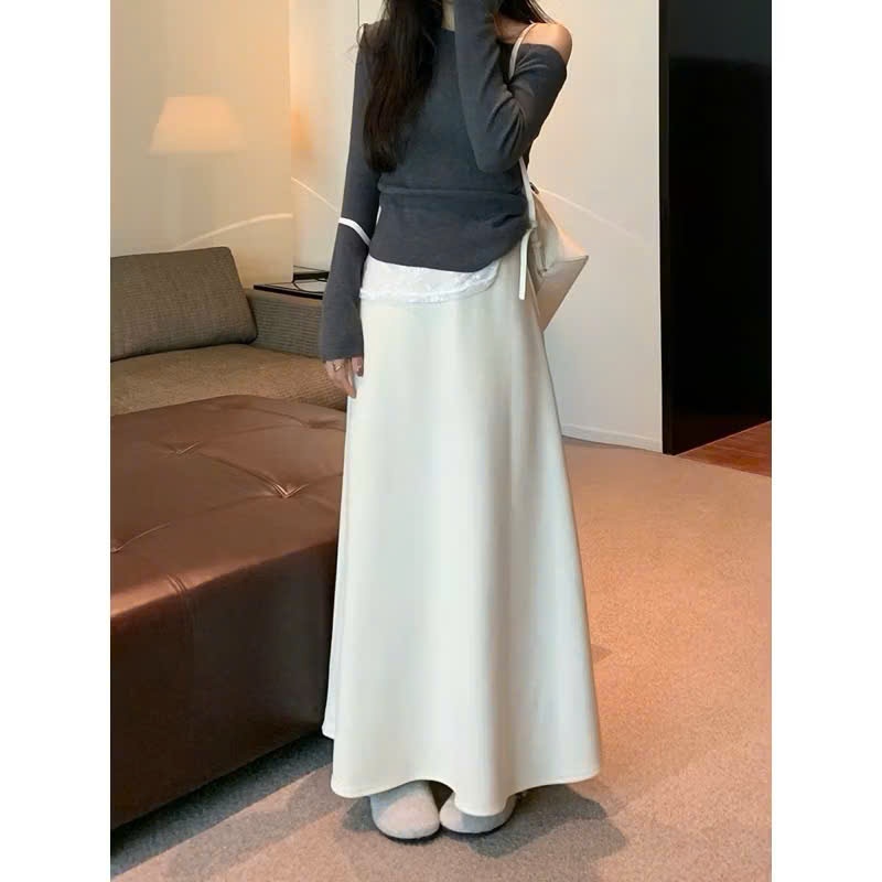 Chân váy midi dáng dài, đuôi cá chất Nhung tăm lông thỏ, Chân váy len thun dài co giãn công sở | BigBuy360 - bigbuy360.vn