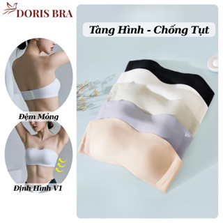  Áo Lót Nữ Su Lụa Sữa DORIS AL397 Áo lót mềm mịn mặc áo váy ôm sát k lộ viền áo su quây chống tụt đệm mỏng 