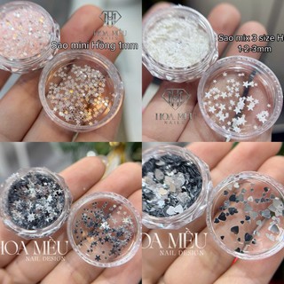  Tổng Hợp Nơ sao tim mix hũ kiểu hàn nhũ ẩn ngôi sao trắng size vừa size mini nails Hàn 