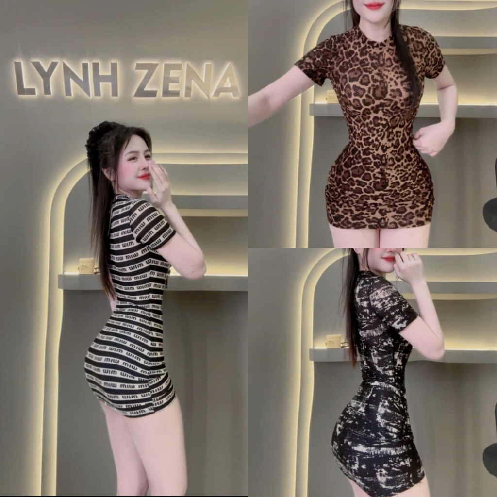 ĐẦM HOTGIRL HỌA TIẾT VÀI QC FOM ĐẸP NHÀ LYNH ZENA S98