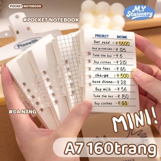  M.Y Sổ Tay  Mini Dễ Thương 160 Trang A7 Có Dòng Tiện Lợi Sổ Note Mini Cute,Pocket Notebook 
