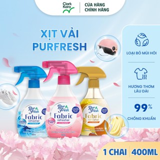  Xịt vải Purfresh 400ml | Khử mùi và kháng khuẩn có 3 mùi hương dùng cho chăn ga gối đệm ghế sofa và quần áo 
