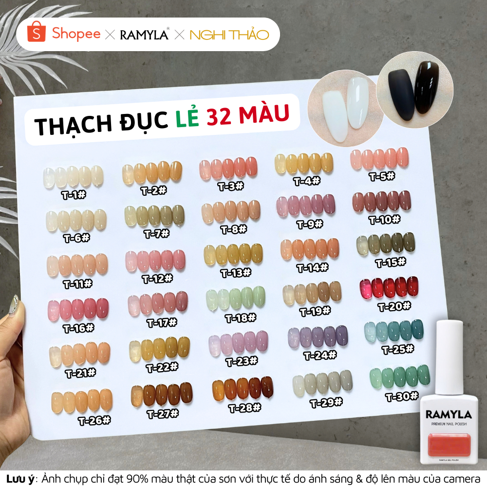  Sơn gel thạch đục lẻ màu RAMYLA 32 màu Nghi Thảo Nails 