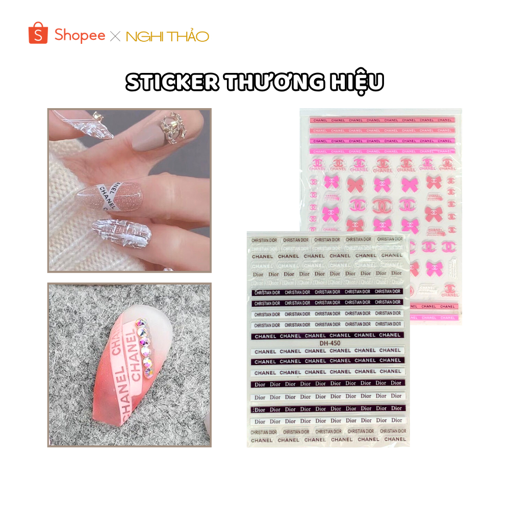 Sticker nail thương hiệu Nghi Thảo trang trí móng