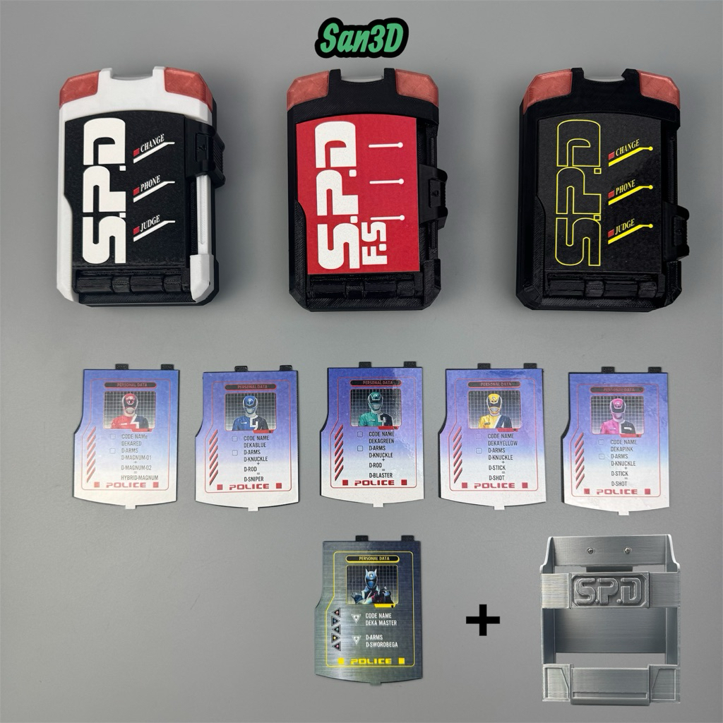 SPD Lincense - Điện Thoại Biến Hình Siêu Nhân Deka Ranger SPD - Có Đèn, Kèm Pin - In 3D