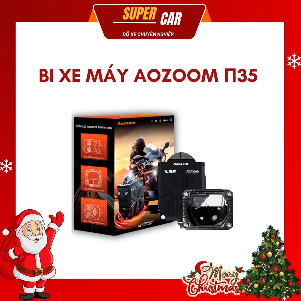 Aozoom π Pi 35/ π 10/ π 20  Đèn Bi Led  Cho Xe Máy Xe Motor – Pi 35 Aozoom / Pi 10/ Pi 20 Aozoom