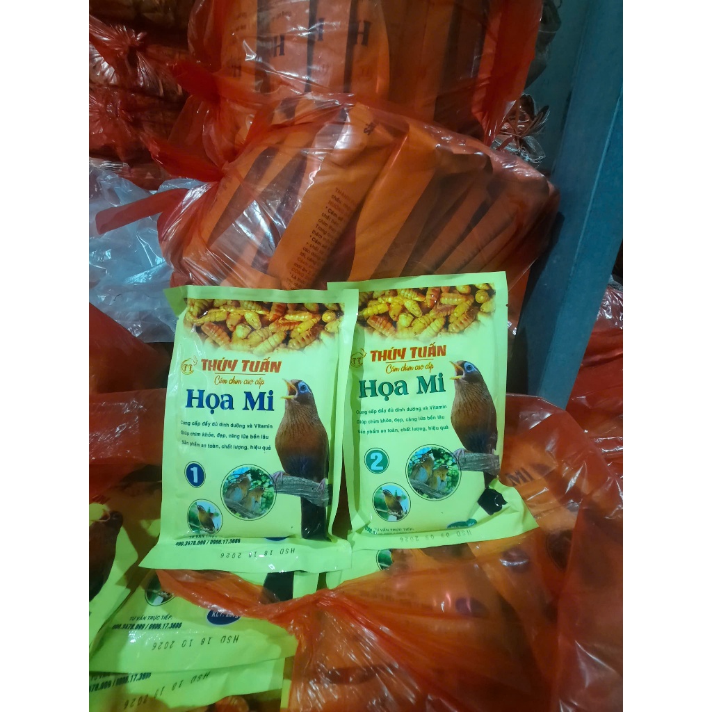 Cám chim Họa Mi Thúy Tuấn cao cấp chất lượng giá rẻ 200gram phụ kiện lồng chim Omachi