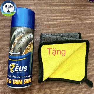 Phục Hồi Nhựa Nhám, Nhựa Bóng Zeus Kèm Khăn, Làm Mới Dàn Áo, Lốp Xe Máy, Ô Tô [Live1]