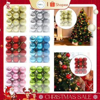  Set 6 Quả Châu 8cm Trang Trí Noel Treo Cây Thông Trang Trí Giáng Sinh 