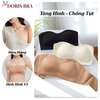  Áo lót quây DORIS áo su kem nền TÀNG HÌNH cao cấp AL19 không viền chống tụt có đệm mút chống xệ 
