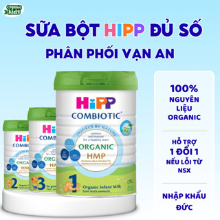  Sữa Bột Hipp Organic Số 1 2 3 Combiotic  800g Nhập Khẩu Đức Bổ Sung DHA Hỗ Trợ Tiêu Hóa Miễn Dịch 