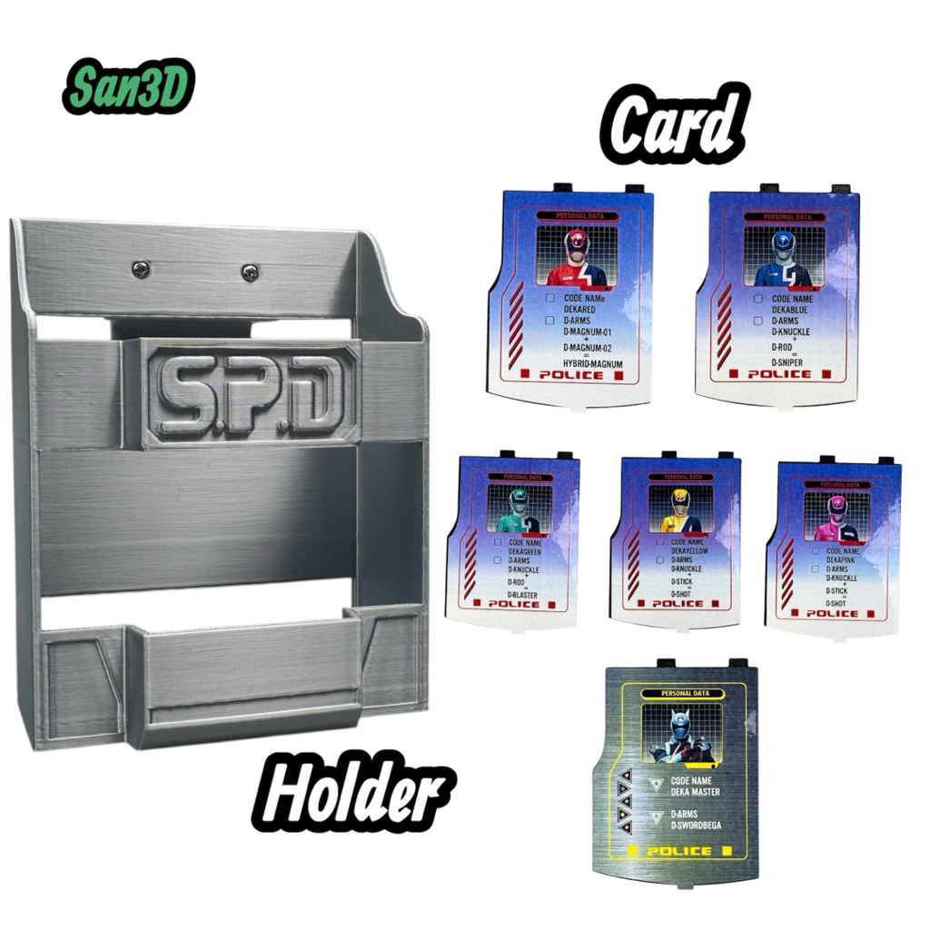 SPD Lincense - Thẻ Và Holder - Phụ Kiện Cho Điện Thoại Biến Hình Siêu Nhân Deka Ranger SPD