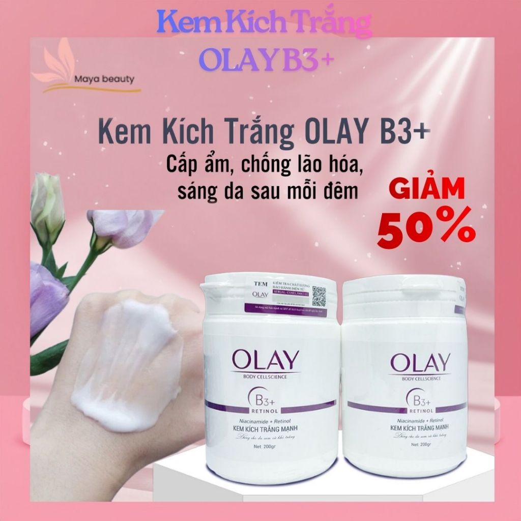 Dưỡng thể trắng da OLay - Kem kích trắng Olay Siêu tốc - Hũ 250g