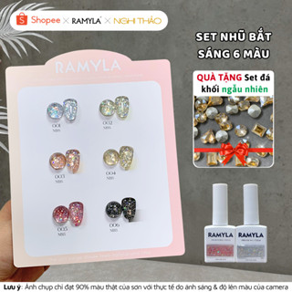  Set sơn gel nhũ bắt sáng RAMYLA 6 màu Nghi Thảo Nails 
