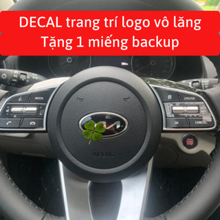 Decal phủ nhũ phản quang trang trí khu vực logo vô lăng xe KIA