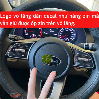 Decal phủ nhũ phản quang trang trí khu vực logo vô lăng xe KIA