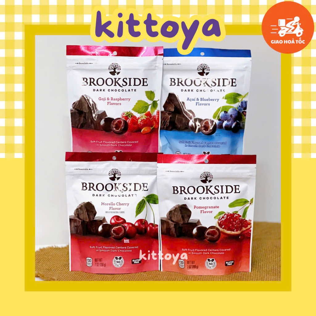 SOCOLA BROOKSIDE NHÂN TRÁI CÂY CỦA MỸ gói 198gram