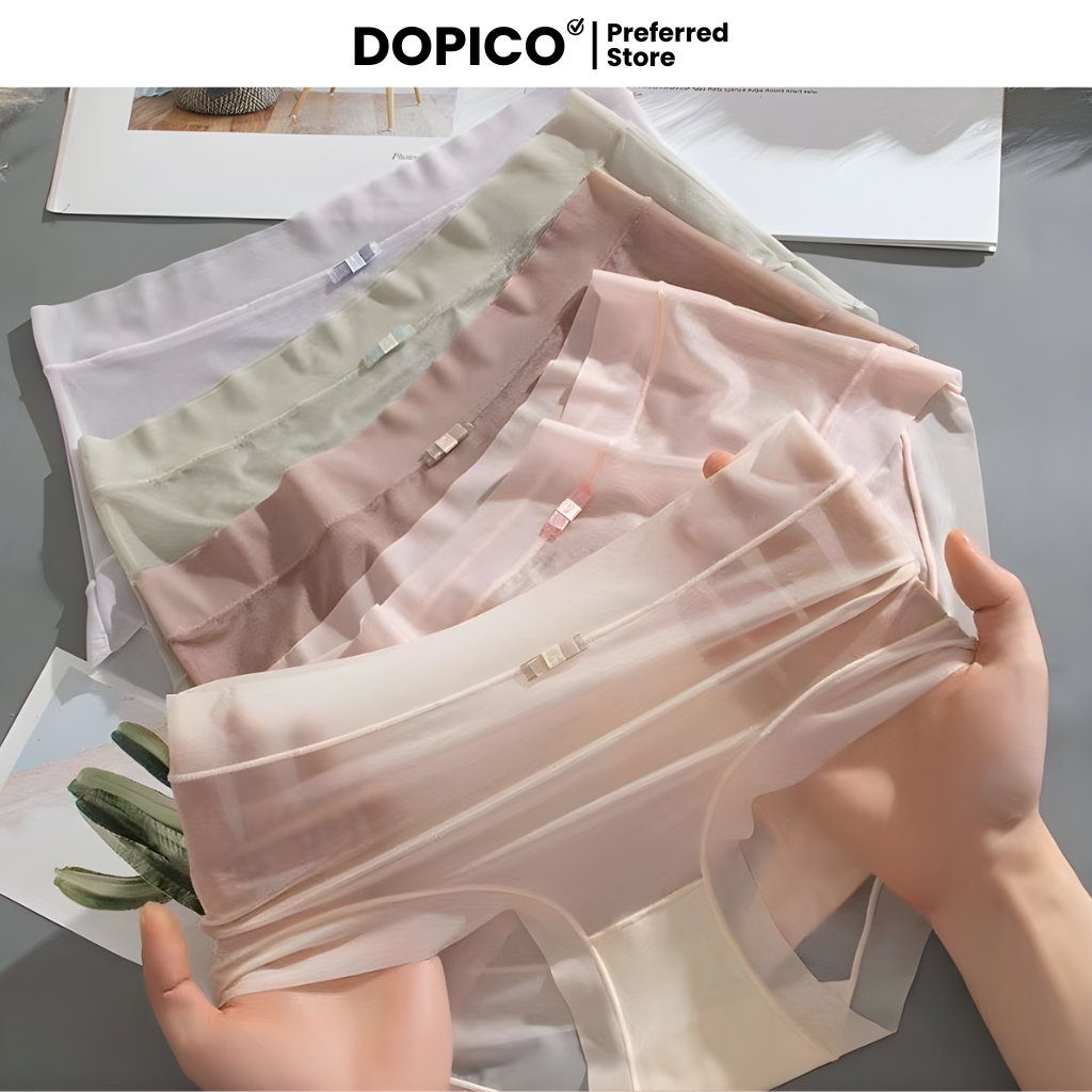 Quần lót nữ thun lạnh mềm mại ôm dáng gợi cảm kháng khuẩn đính nơ quyến rũ DOPICO L896