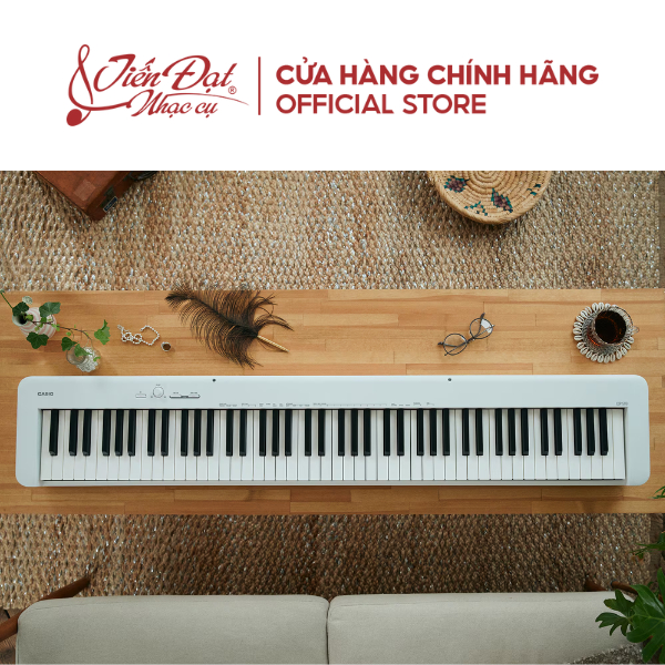 Đàn Piano Điện Casio CDP S110 - Kèm Chân Gỗ, Phím Chân Thật, Nhỏ Gọn, Thanh Lịch, 2 Màu Trắng, Đen
