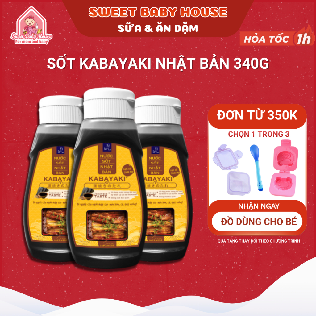 Sốt Kabayaki Nhật Bản 340g cho bé ăn dặm từ 1 tuổi - Sweet Baby House
