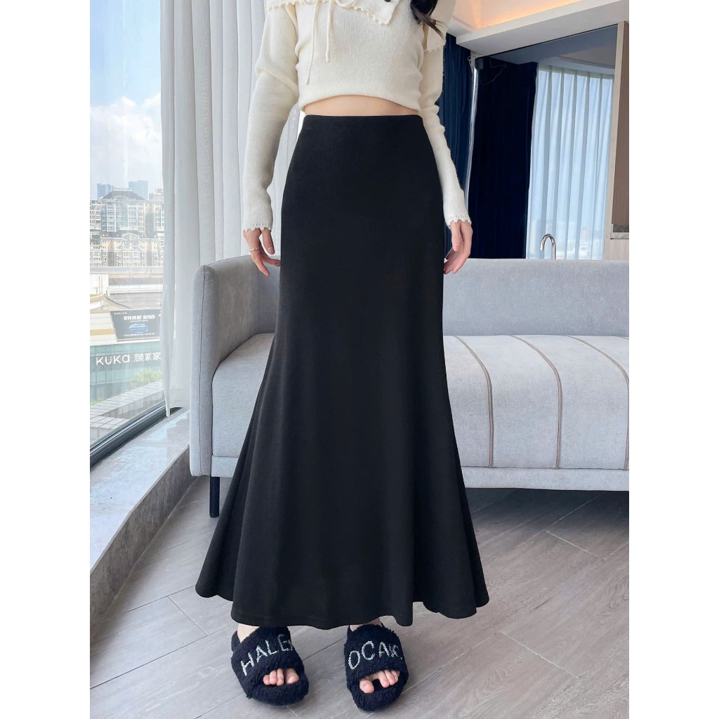 [BST TẾT 2026] Chân váy đuôi cá chất len lông thỏ LITY, Chân váy len dáng siêu dài nữ phong cách mặc thu đông TẾT V03 | BigBuy360 - bigbuy360.vn
