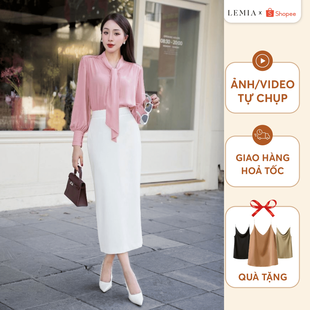 Áo Sơ Mi Buộc Dây Nơ Thời Trang Thanh Lịch by LEMIA Design – Mã: LA24012