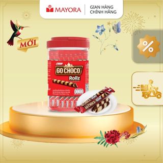  BÁNH QUẾ XỐP KEM SOCOLA GO CHOCO ROLLZ 375G 