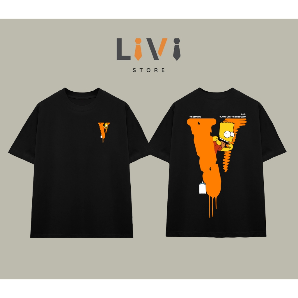 Áo Thun VLone Simpsons Cao Cấp Form Rộng LIVI046 - LiVi Store