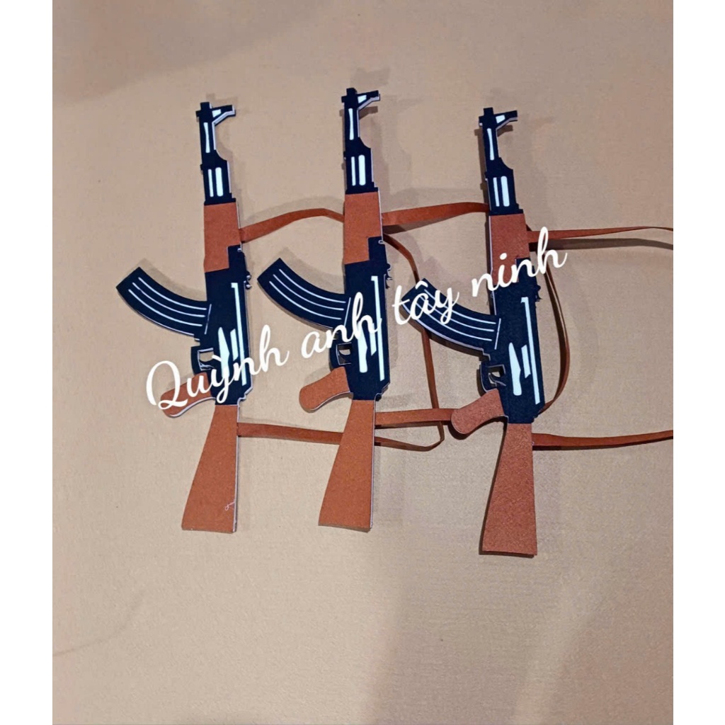 Set 5 súng mô hình mầm non cho bé, súng gỗ hóa trang, chơi đóng vai, phụ kiện trang trí lớp học