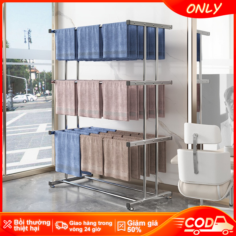 ONLY Mall Inox Giá Kệ Để Khăn Phòng Tắm Nhà Bếp Giá Treo Khăn Sấy Quần Áo Trẻ Em