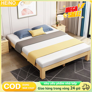  HEINO Giường Ngủ Hiện Đại Gỗ Tự Nhiên Giường Pallet Gỗ Thông Mới Đẹp Chất Lượng gỗ thật 100% 