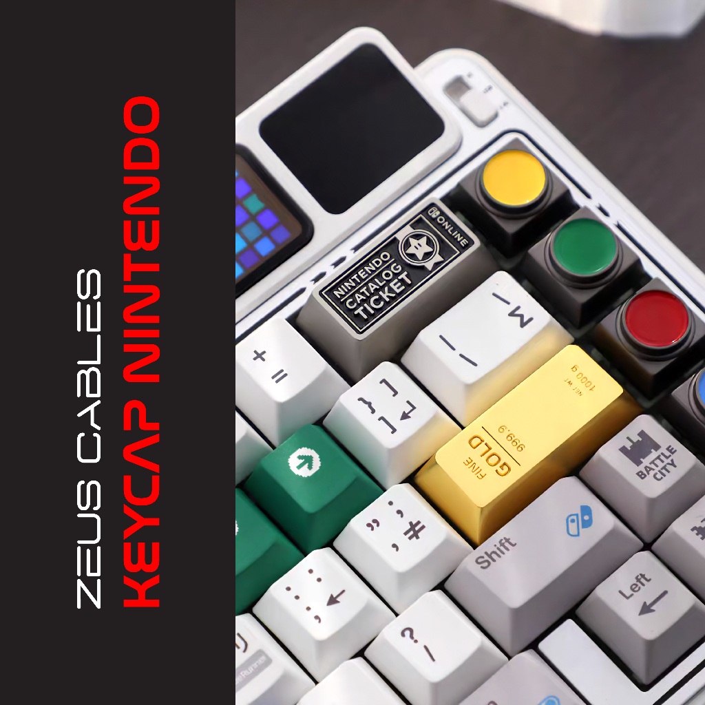 [Nintendo] Keycap Lẻ Bằng Kim Loại Cho Bàn Phím Cơ | Metal Artisan Keycap 2u