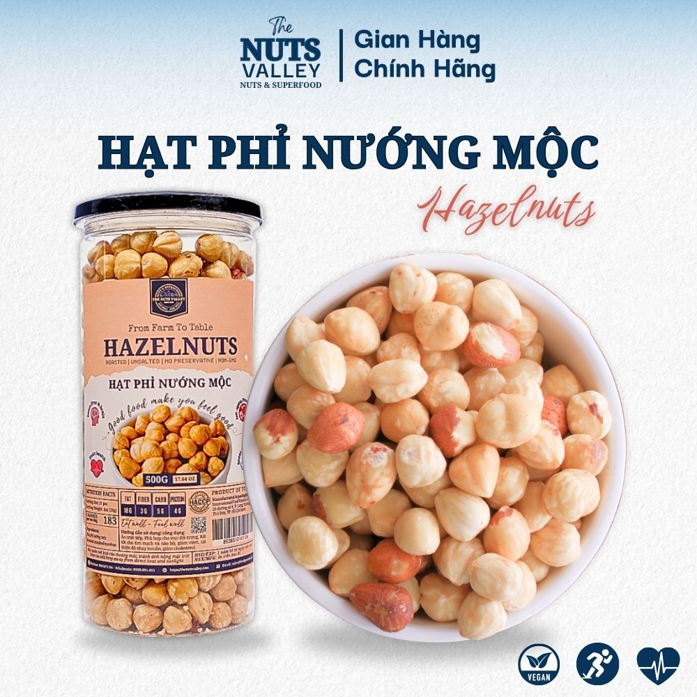 Hạt Phỉ – Ăn Healthy, Làm Sữa Hạt, Bánh Kẹo, Hazelnut, The Nuts Valley 