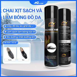 Chai vệ sinh và làm bóng giày đồ da, túi, áo, ghế da, Chai xịt sạch dưỡng ẩm và chống mốc XIMO XI21