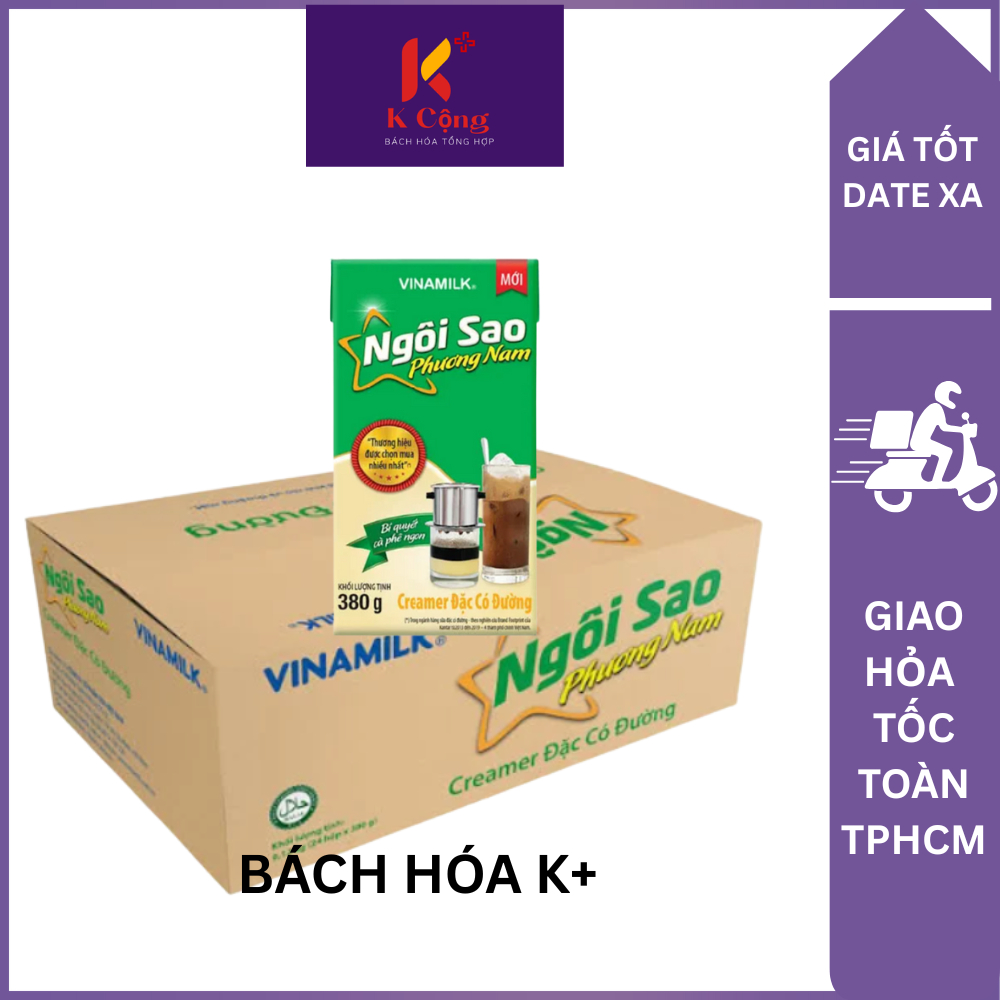 (Thùng 24 Hộp x 380g) Sữa Đặc Ngôi Sao Phương Nam Xanh Lá 380g