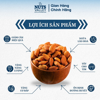 Hạt Hạnh Nhân Tươi / Rang – Làm Sữa Hạt, Trộn Salad, Làm Bánh, Almond, The Nuts Valley 