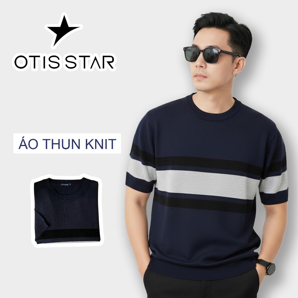Áo thun Len dệt kim, chất len mềm mịn thoáng mát, phối màu classic sang trọng, OTIS STAR Ventor